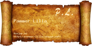 Pammer Lilla névjegykártya